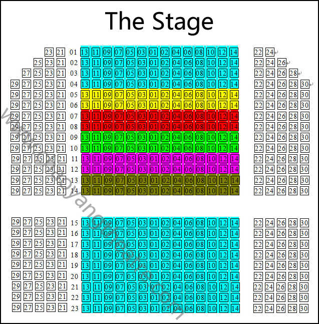 朝阳剧场杂技座位图